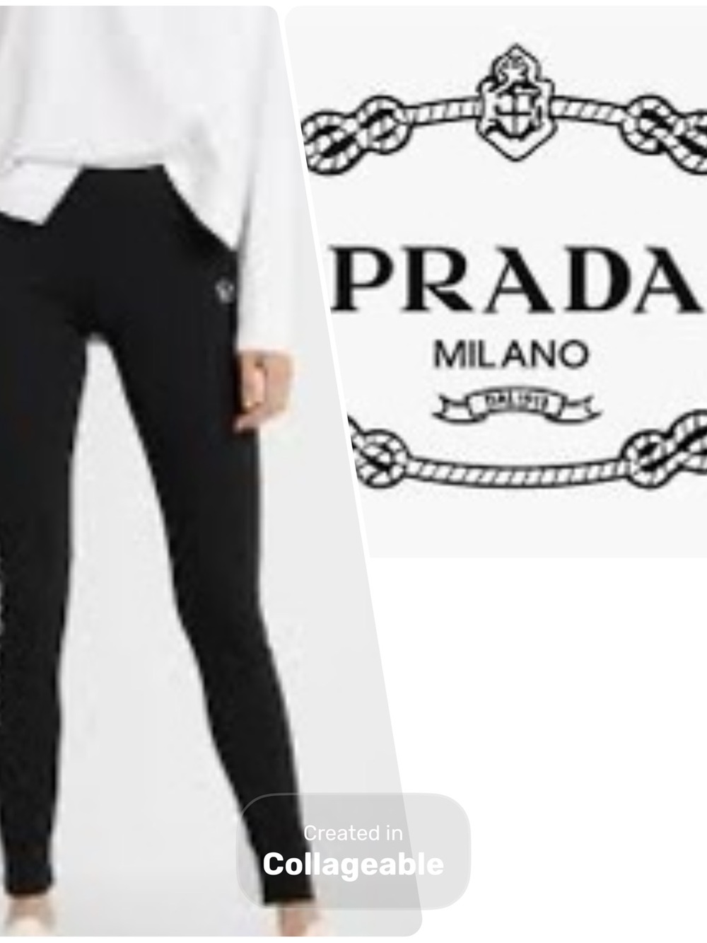 ‼️WOW‼️ Prada Black Women's Leggings GUC. - Picture 2 of 8